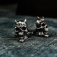 Devil Horn Skull Cufflinks, 925 Silver Handmade