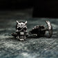 Devil Horn Skull Cufflinks, 925 Silver Handmade