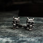 Devil Horn Skull Cufflinks, 925 Silver Handmade