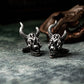 Bonjour Skull Cufflinks - 925 Silver Handmade