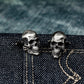 Human Skull Cufflinks - 925 Sterling Silver Handmade