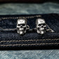 Warrior Skull Cufflinks - Dark Gothic Armor 925 Silver Handmade