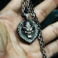 Beast Head Heart Pendant ¨C 925 Silver Handmade
