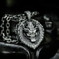 Beast Head Heart Pendant ¨C 925 Silver Handmade