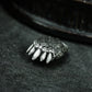 Tribal Paw Pendant with Geometric Pattern - 925 Sterling Silver Handmade
