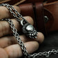 Tribal Paw Pendant with Geometric Pattern - 925 Sterling Silver Handmade
