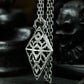 Geometric Gothic Lace Pendant ¨C 925 Sterling Silver Handmade