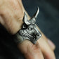 Bull Totem Ring ¨C Handmade 925 Silver Tribal Guardian Band
