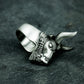 Bull Totem Ring ¨C Handmade 925 Silver Tribal Guardian Band