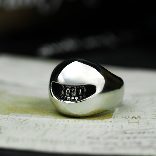 Smiley Face Ring - 925 Silver Handmade