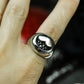 Smiley Face Gothic Ring - 925 Silver Handmade