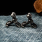Mutant Double Headed Skull Cufflinks - 925 Silver Handmade