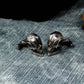 Warrior Skull Cufflinks, Abyssal Demon Design - 925 Sterling Silver Handmade