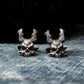 Death Devil Skull Cufflinks - 925 Silver Handmade