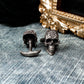 Ornate Skull Cufflinks, 925 Silver Handmade