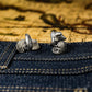 Chameleon Cufflinks, 925 Silver Handmade
