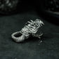 Dragon Jaw Pendant with Open Bite Detail - 925 Sterling Silver Handmade