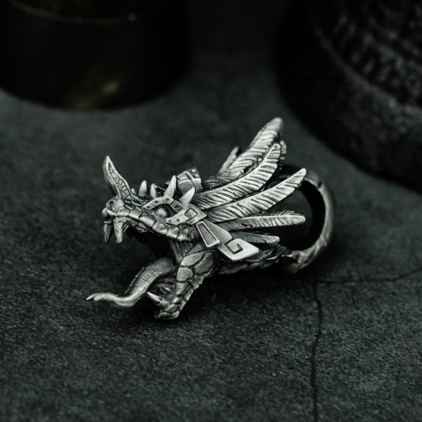 Quetzalcoatl Totem Pendant - 925 Silver Handmade