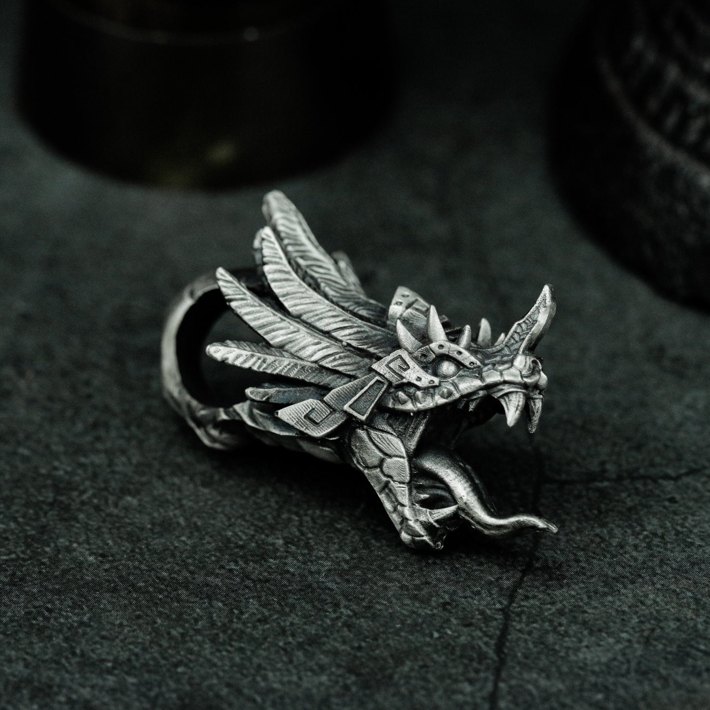 Quetzalcoatl Totem Pendant - 925 Silver Handmade