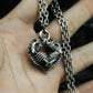 Broken Heart Pendant - 925 Silver Handmade Barbed Love
