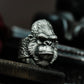 Angry Gorilla Head Ring - 925 Sterling Silver Handmade Bold