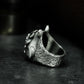 Lucky Pig Ring with Floral Patterns ¨C 925 Sterling Silver Handmade