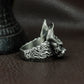 Angry Cat Ring ¨C Handmade 925 Silver Fierce Feline Band