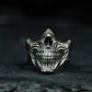 Split Grin Skull Ring ¨C Handmade 925 Silver Sinister Bite Band