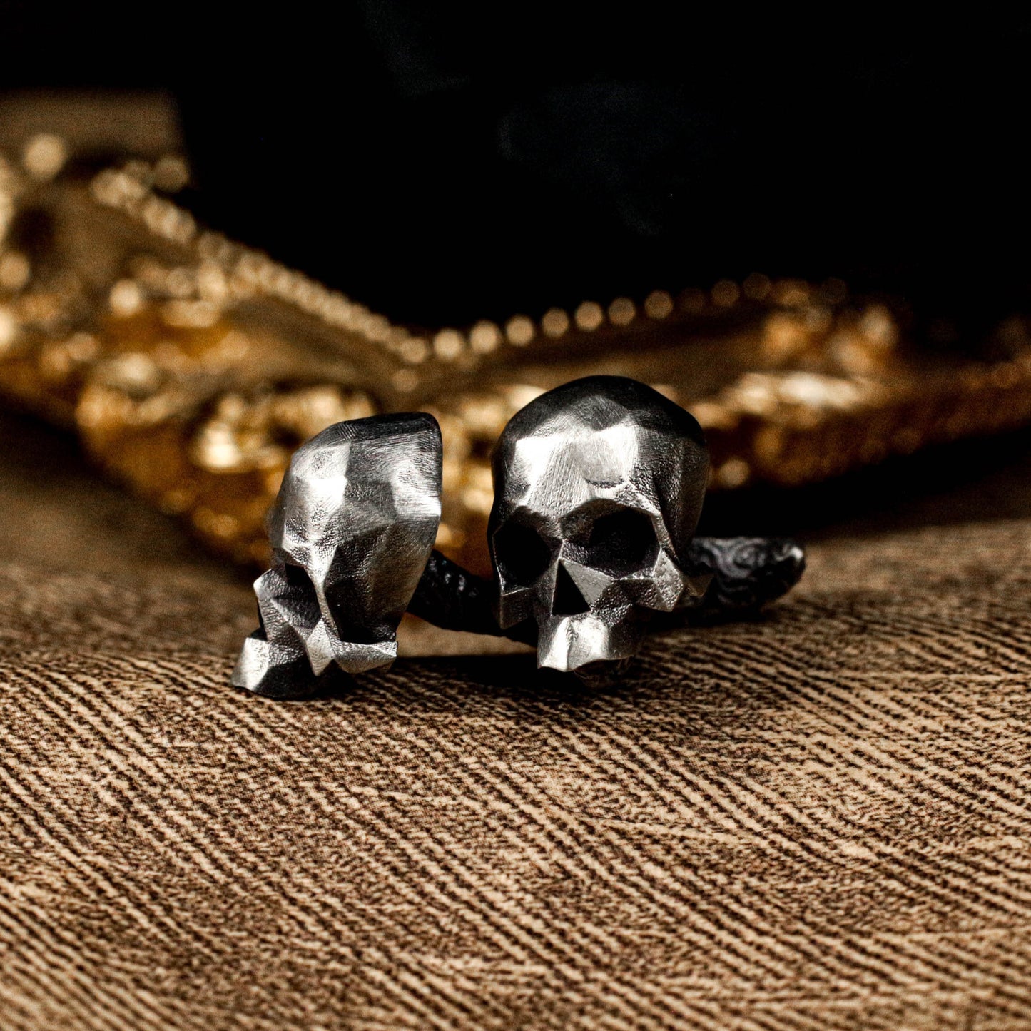 Halfjaw Skull Cufflinks - 925 Silver Handmade
