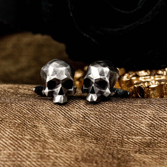 Halfjaw Skull Cufflinks - 925 Silver Handmade