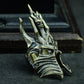 Dark King Skull Crown Ring - 925 Silver Handmade
