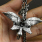 Fallen Angel Pendant with Folded Wings - 925 Sterling Silver Handmade