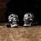 Skull Warrior Cufflinks - 925 Sterling Silver Handmade