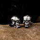 Glossy Skull Cufflinks, Vicious Design - 925 Sterling Silver Handmade
