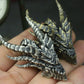 Dragon Head Pendant with Spiked Horns ¨C 925 Sterling Silver Handmade