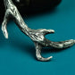 Deer Antler Pendant - 925 Silver Handmade Forest Totem