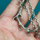 Deer Antler Pendant - 925 Silver Handmade Forest Totem