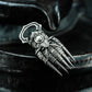 Engraved Paw Pendant with Patterned Claws - 925 Sterling Silver Handmade