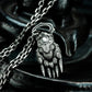 Engraved Paw Pendant with Patterned Claws - 925 Sterling Silver Handmade