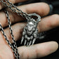 Engraved Paw Pendant with Patterned Claws - 925 Sterling Silver Handmade