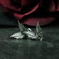 Angel Wing Stud Earrings - 925 Sterling Silver Handmade