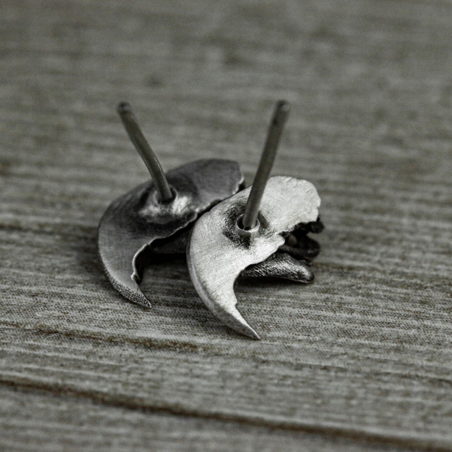 Parrot Skull Earrings - 925 Silver Handmade