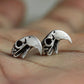 Parrot Skull Earrings - 925 Silver Handmade