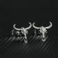 Buffalo Skull Earrings - 925 Silver Handmade