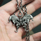 Butterfly Skull Pendant - 925 Silver Handmade
