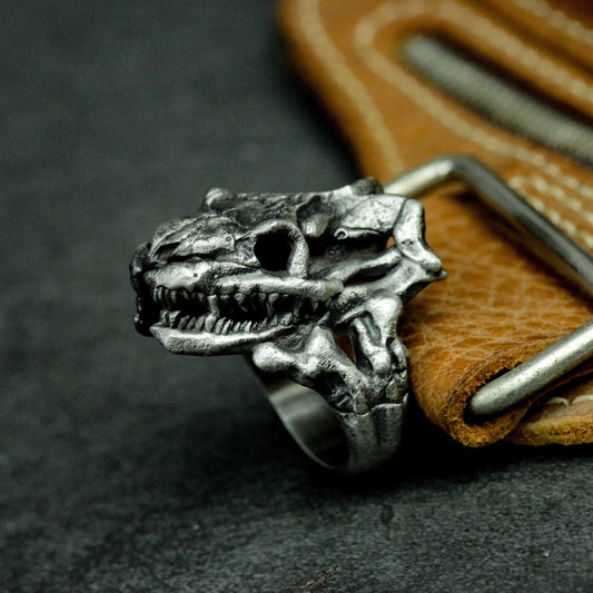 Python Skull Ring - 925 Silver Handmade