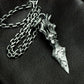 Dragon Hilt Sword Pendant - 925 Sterling Silver Handmade
