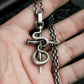 Viper Cross Snake Pendant - 925 Silver Handmade
