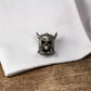 Toxic Skull Warrior Mask Cufflinks - 925 Silver Handmade
