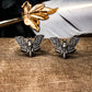 Gothic Butterfly Skull Cufflinks - Handmade 925 Silver